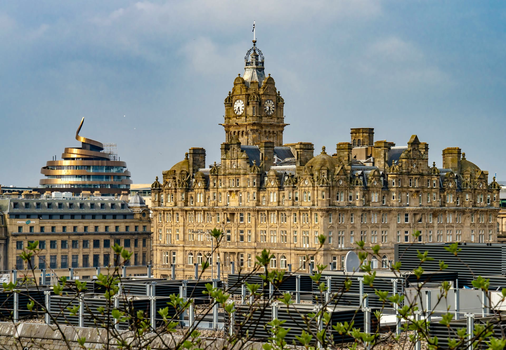 Edinburgh Balmoral Hotel at golden hour