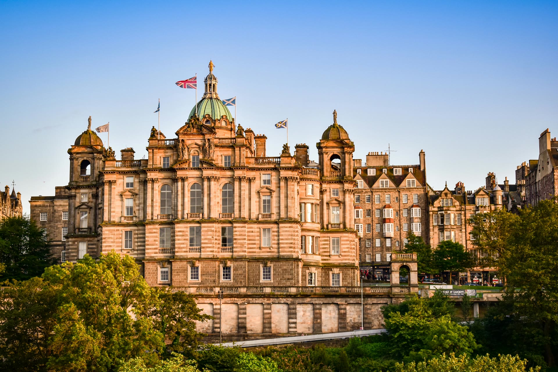 Edinburgh Old Town at golden hour